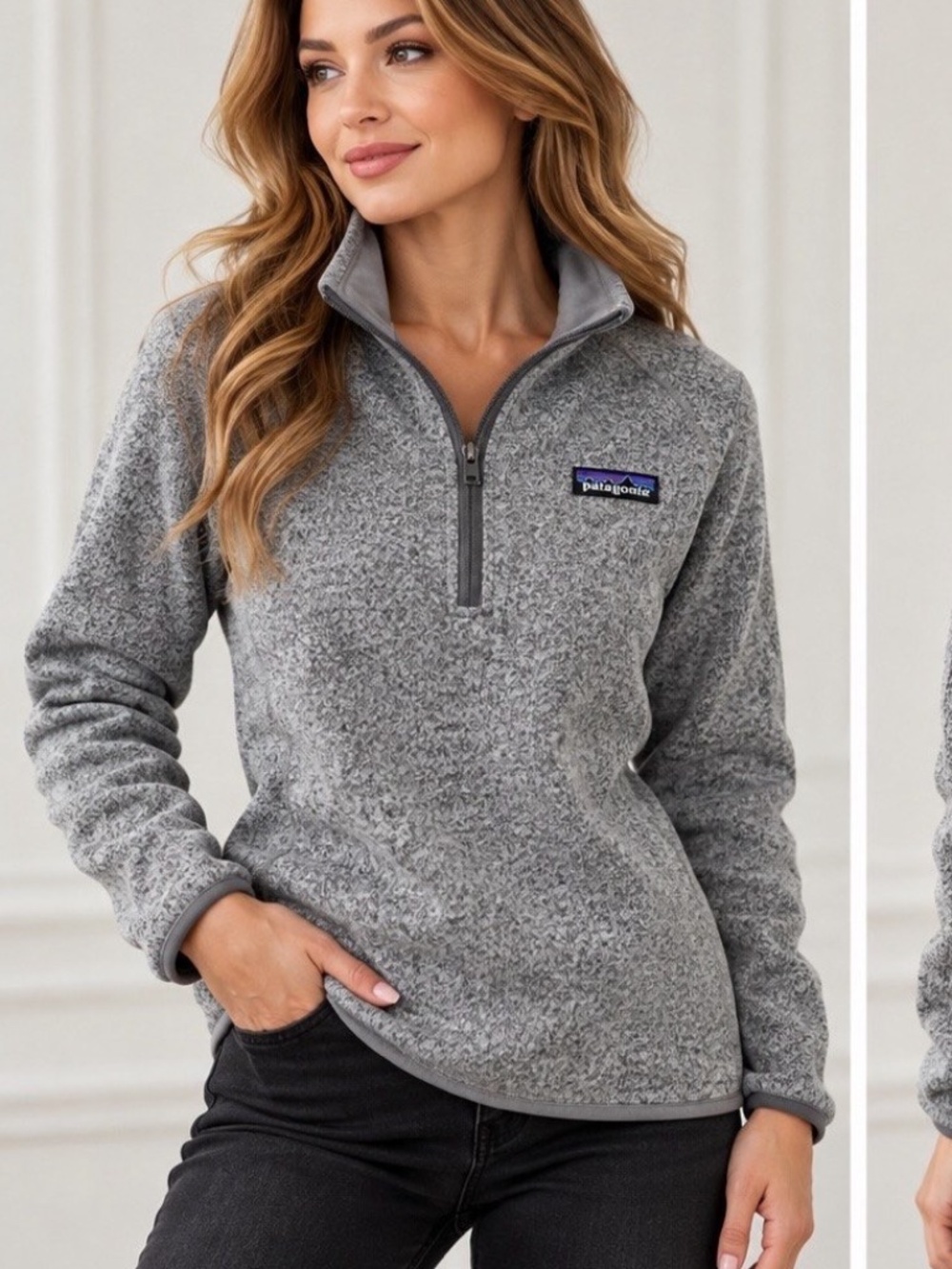 Patagonia 1/3 zip fleece outdoor sweatshirt Large